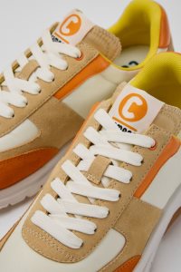 Camper Drift Sneakers Dam Beige Orange | HJFA18306